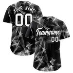 Custom Black Fumes Graffiti Pattern Baseball Jersey | BuyFootballJersey