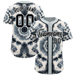 Custom Silver Tie-Dye Graffiti Pattern Baseball Jersey | BuyFootballJersey