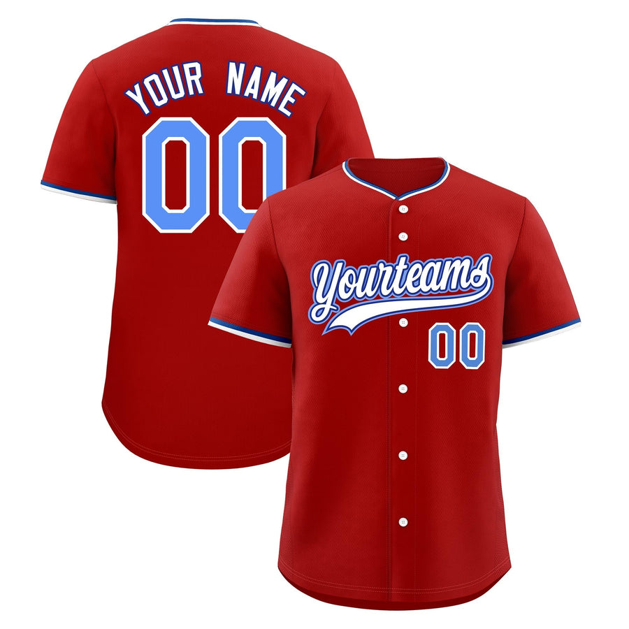 Custom Red White Royal Classic Style Stitched Sports Uniform For Men Women Youth Personalized Lightweight Baseball Jersey | BuyFootballJersey