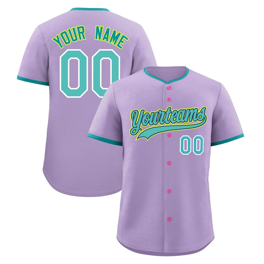 Custom Light Purple Fluorescent Green Midnight Blue Classic Style Stitched Sports Uniform For Men Women Youth Personalized | BuyFootballJersey