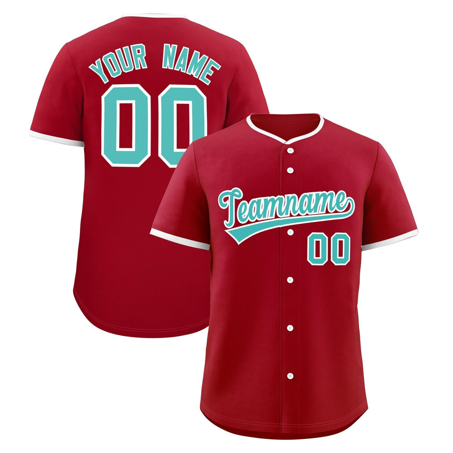 Custom Teal White Classic Style Stitched Sports Uniform For Men Women Youth Personalized Lightweight Baseball Jersey | BuyFootballJersey