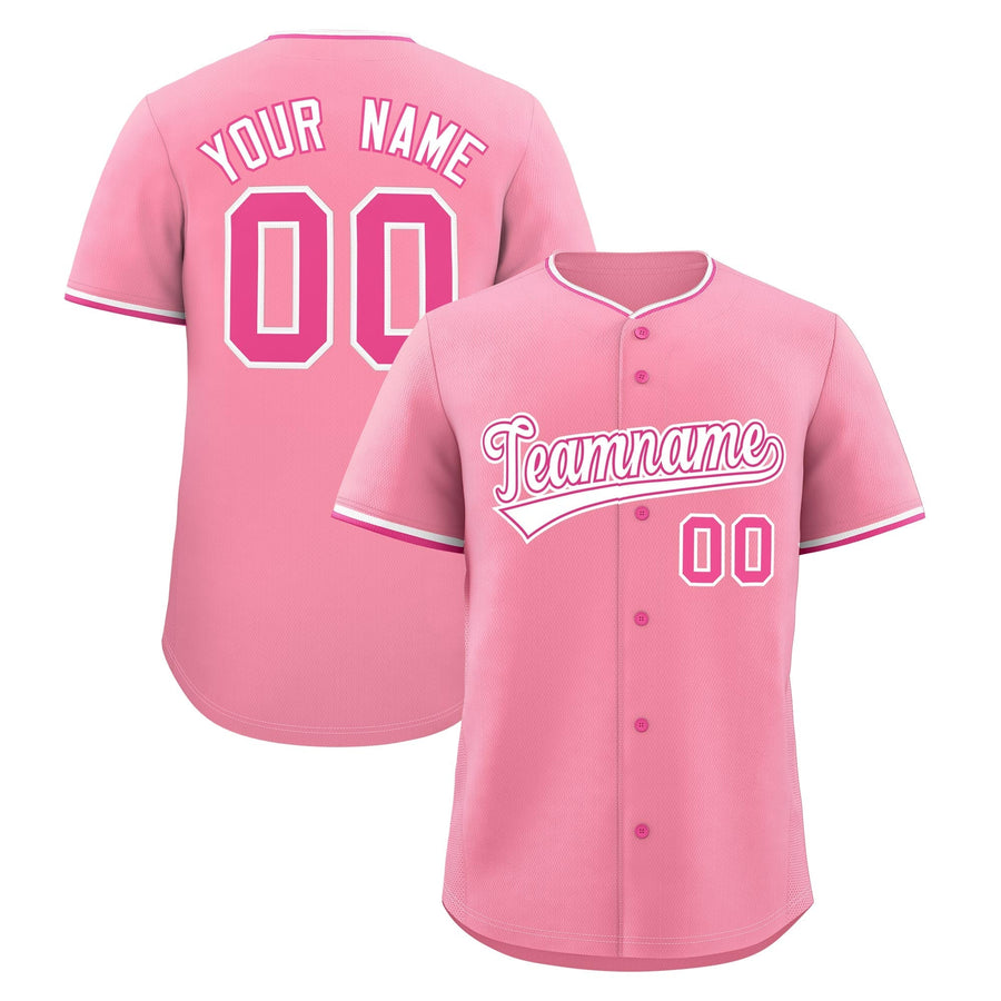 Custom Light Pink White Rose Red Classic Style Stitched Sports Uniform For Men Women Youth Personalized Lightweight Baseball | BuyFootballJersey