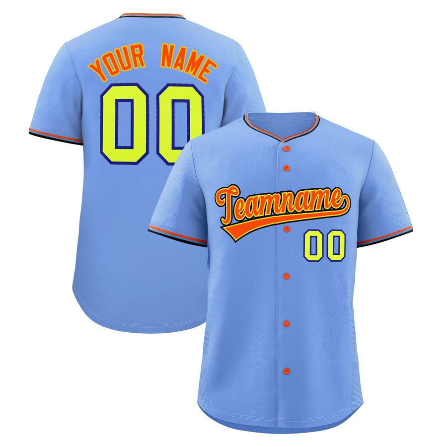 Custom Light Blue Powder Blue Black Classic Style Stitched Sports Uniform For Men Women Youth Personalized Quick Dry Baseball | BuyFootballJersey