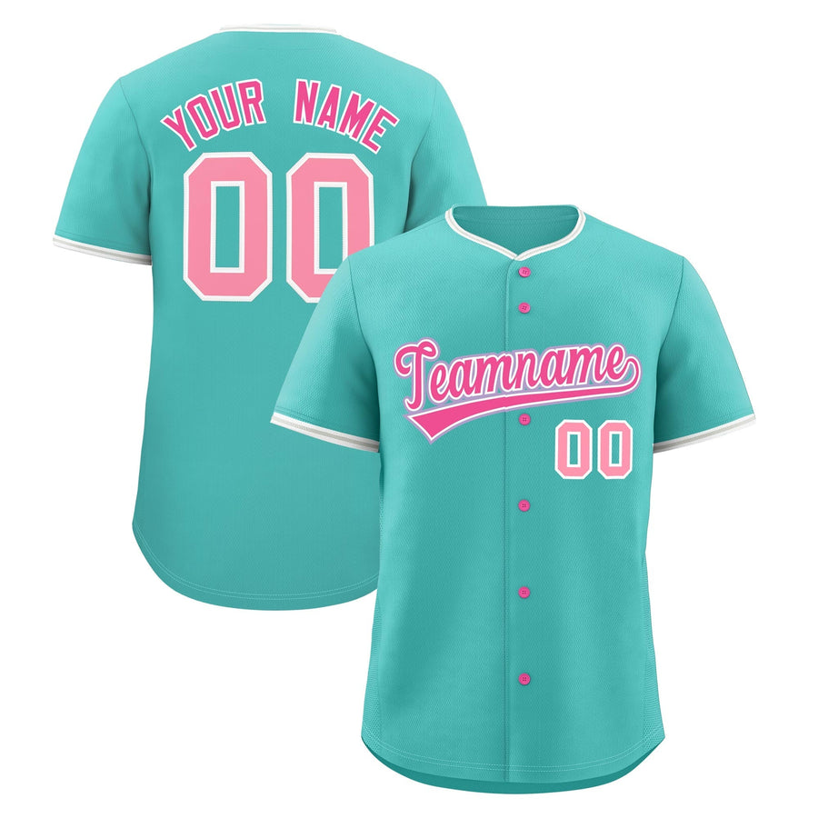 Custom Teal Gray White Classic Stitched Baseball Sports Uniform Personalized For Teams | BuyFootballJersey