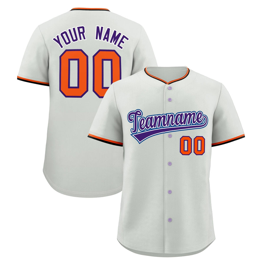 Custom Gray Black Purple Classic Style Stitched Sports Uniform For Men Women Youth Personalized Lightweight Baseball Jersey | BuyFootballJersey