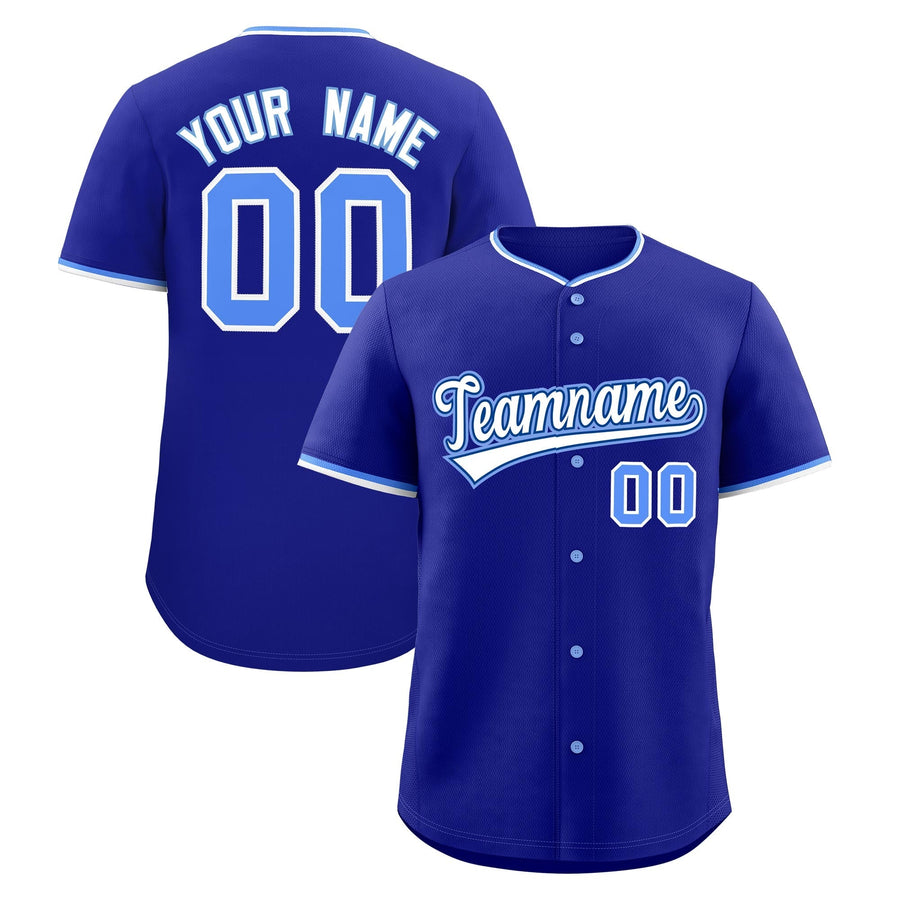 Custom Royal White Light Blue Classic Style Stitched Sports Uniform For Men Women Youth Personalized Lightweight Baseball Jersey | BuyFootballJersey