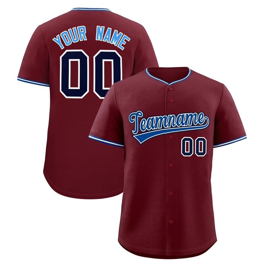 Custom Maroon White Royal Classic Stitched Baseball Sports Uniform Personalized For Teams | BuyFootballJersey