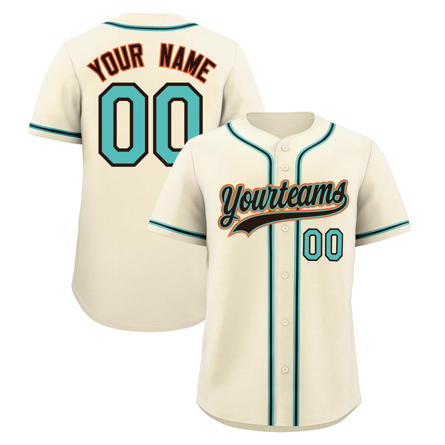 Custom Cream Baseball Jersey Classic Style Stitched Sports Uniform Personalized For Teams Quick Dry | BuyFootballJersey