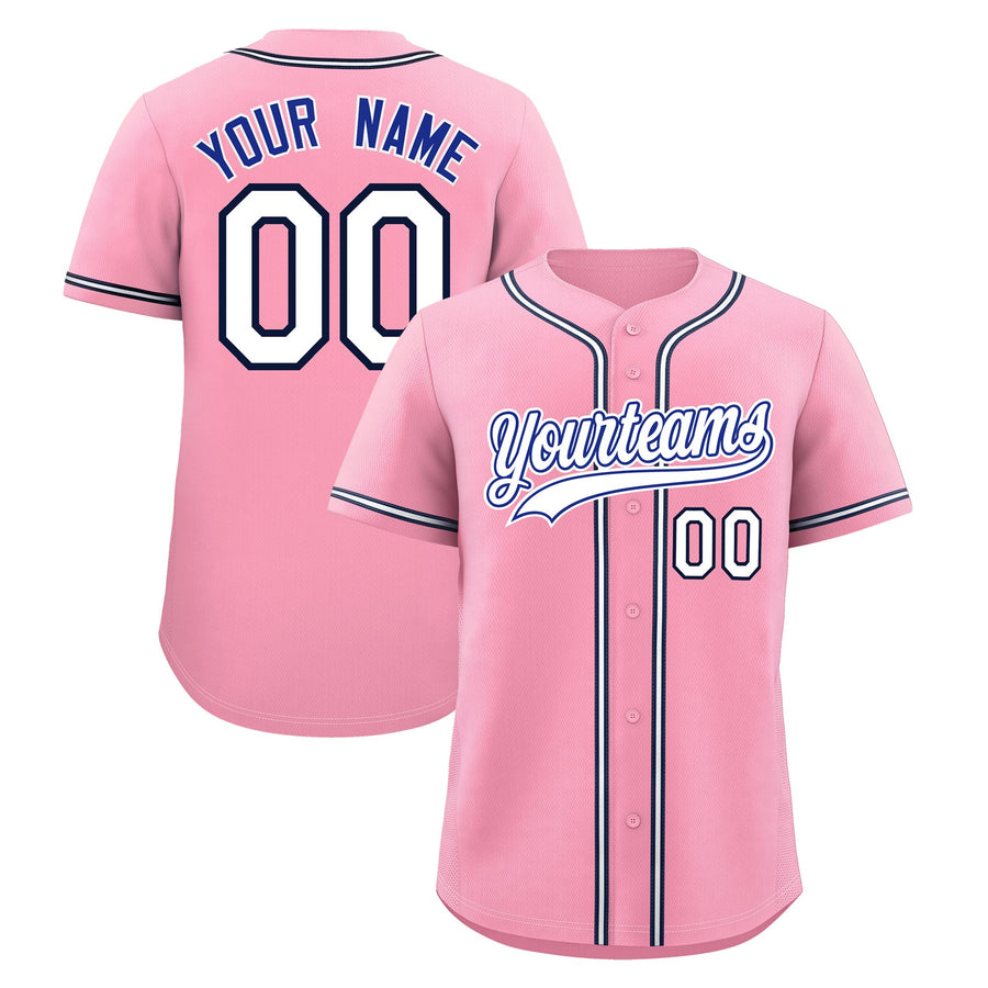 Custom Light Pink Baseball Jersey Classic Style Stitched Sports Uniform Personalized For Teams Lightweight | BuyFootballJersey