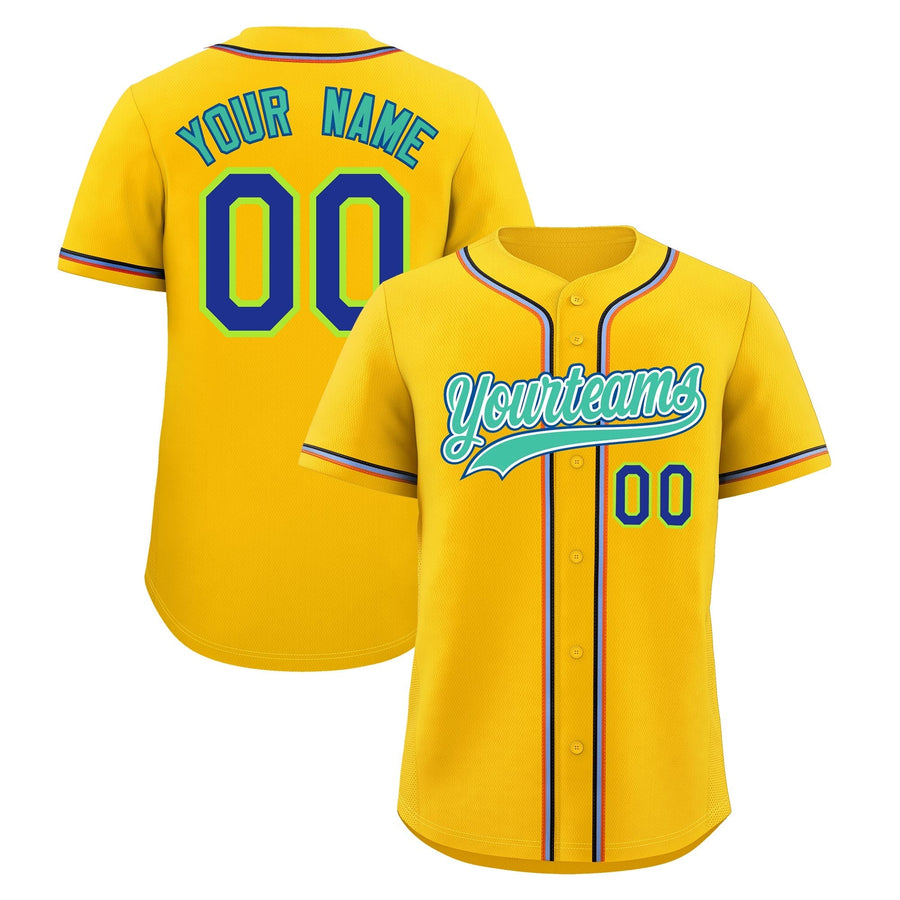 Custom Yellow Baseball Jersey Classic Style Stitched Sports Uniform Personalized For Teams Quick Dry | BuyFootballJersey