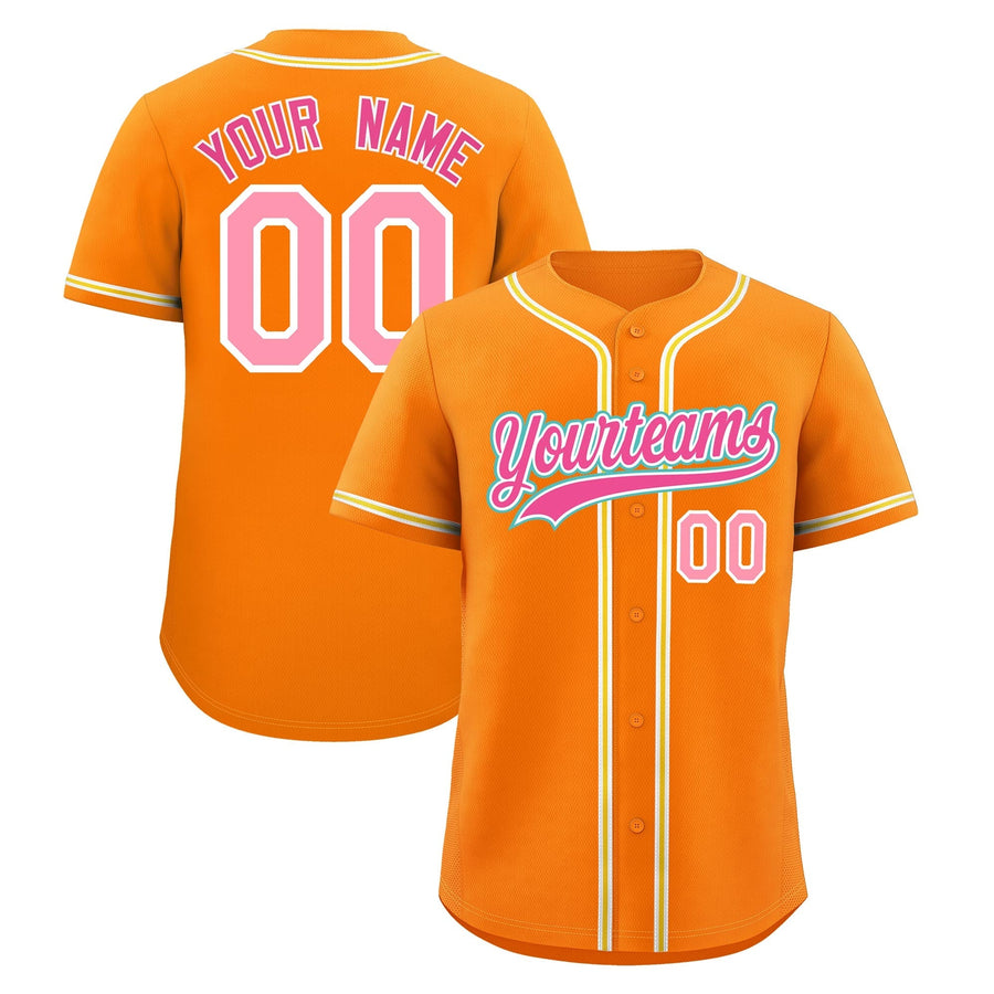 Custom Orange Baseball Jersey Classic Style Stitched Sports Uniform Personalized For Teams Quick Dry | BuyFootballJersey