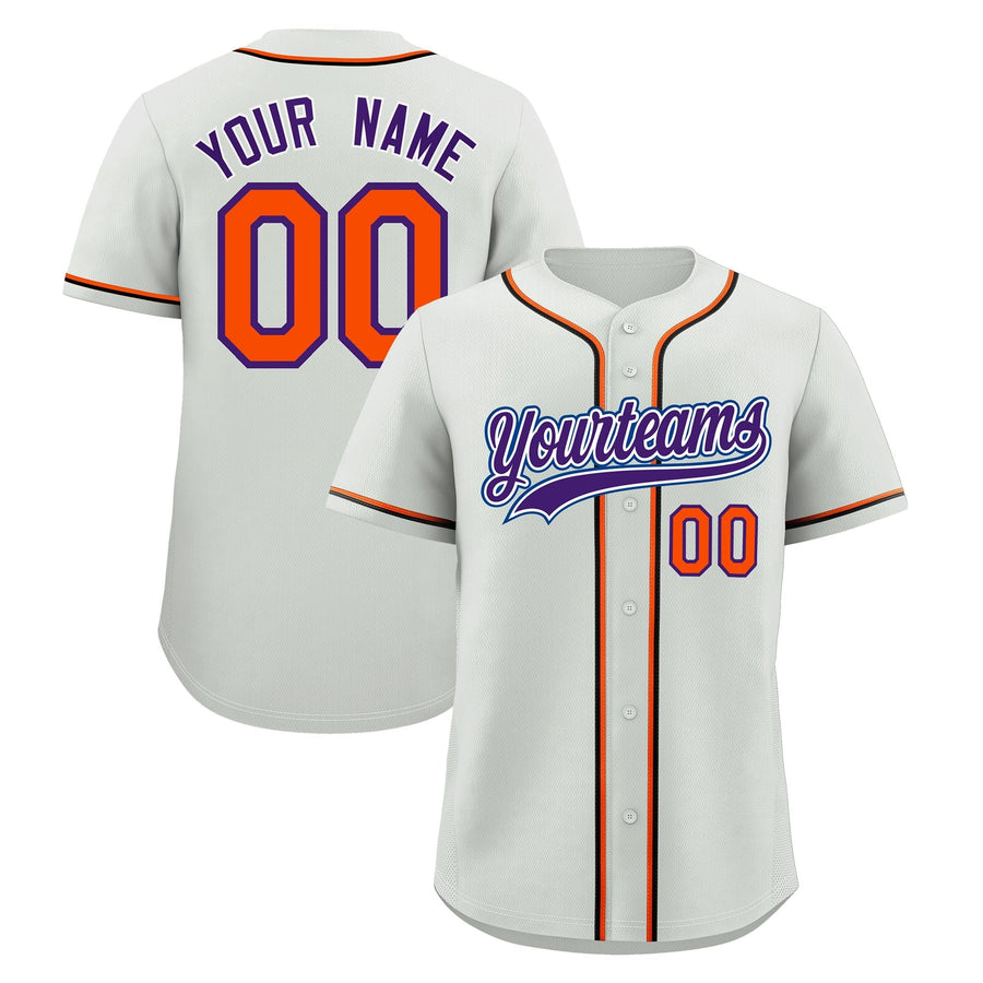 Custom Light Gray Baseball Jersey Classic Style Stitched Sports Uniform Personalized For Teams Quick Dry | BuyFootballJersey