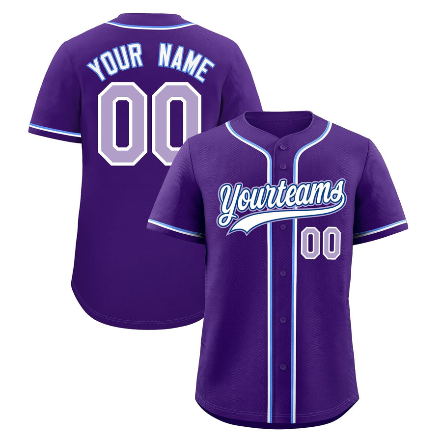 Custom Purple Baseball Jersey Classic Style Stitched Sports Uniform Personalized For Teams Lightweight | BuyFootballJersey