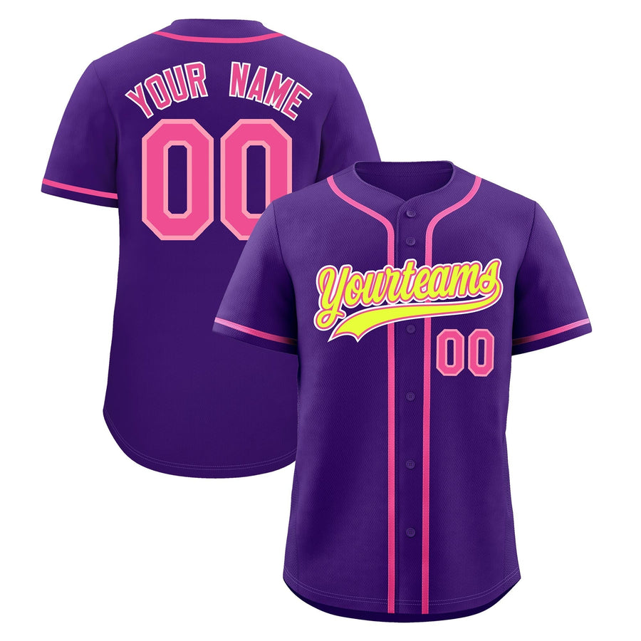 Custom Purple Baseball Jersey Classic Style Stitched Sports Uniform Personalized For Teams Quick Dry | BuyFootballJersey