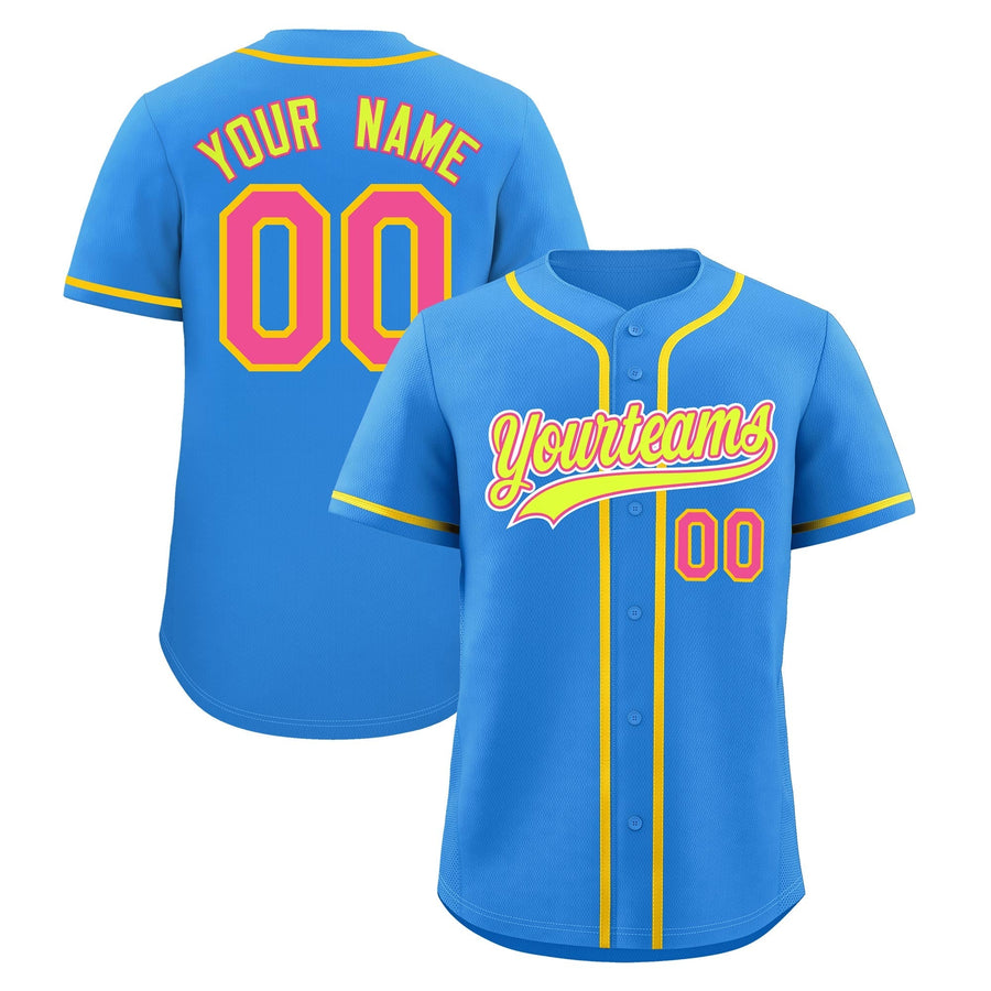 Custom Light Blue Baseball Jersey Classic Style Stitched Sports Uniform Personalized For Teams Quick Dry | BuyFootballJersey