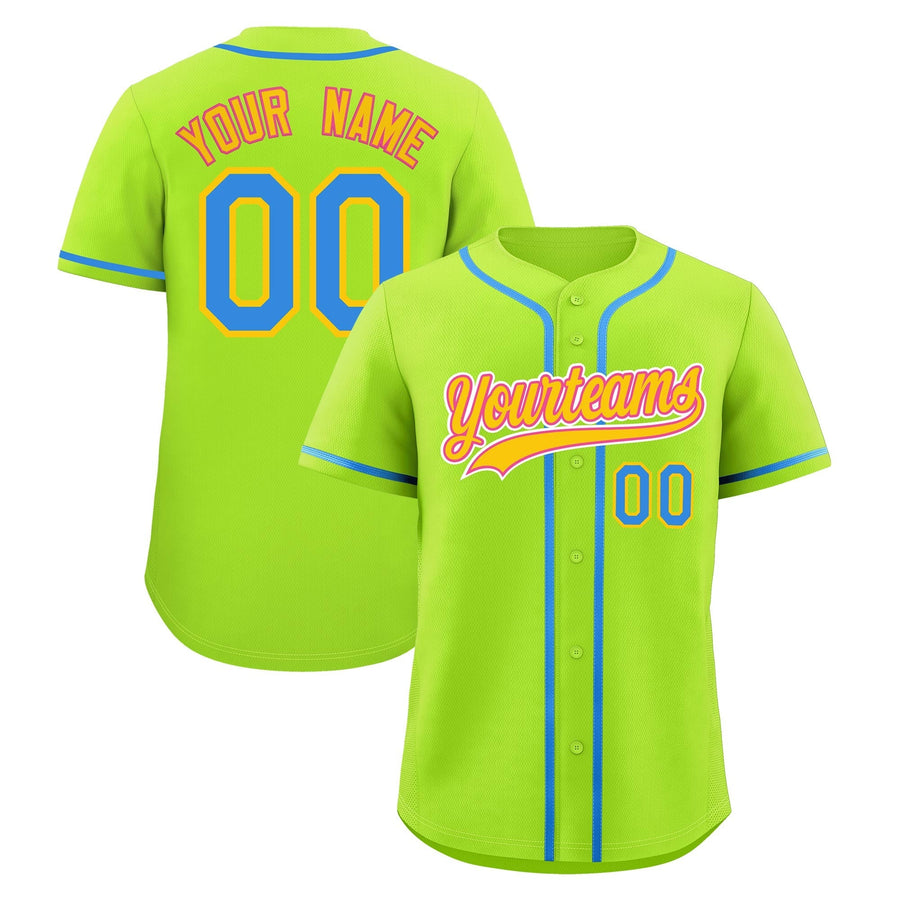 Custom Neon Creen Baseball Jersey Classic Style Stitched Sports Uniform Personalized For Teams Lightweight | BuyFootballJersey