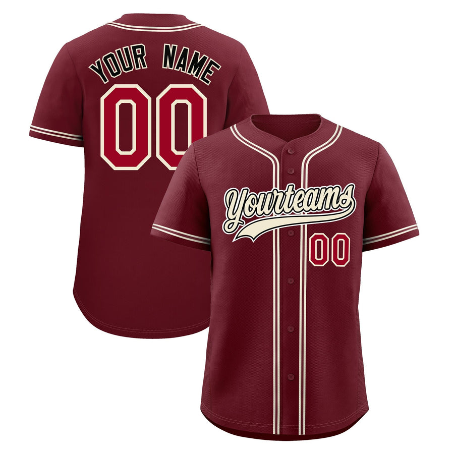 Custom Maroon Baseball Jersey Classic Style Stitched Sports Uniform Personalized For Teams Quick Dry | BuyFootballJersey