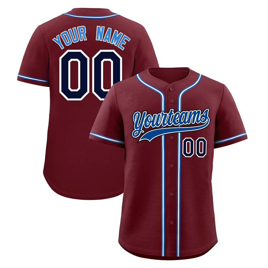 Custom Maroon Baseball Jersey Classic Style Stitched Sports Uniform Personalized For Teams Lightweight | BuyFootballJersey