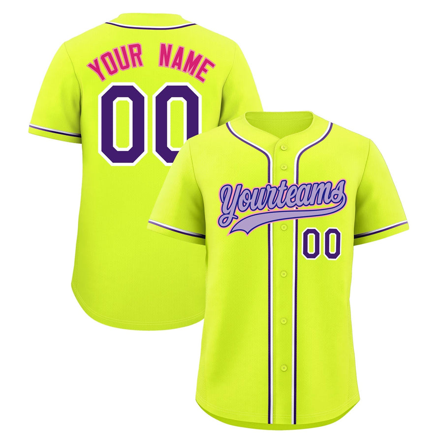 Custom Fluorescent Green Baseball Jersey Classic Style Stitched Sports Uniform Personalized For Teams Lightweight | BuyFootballJersey