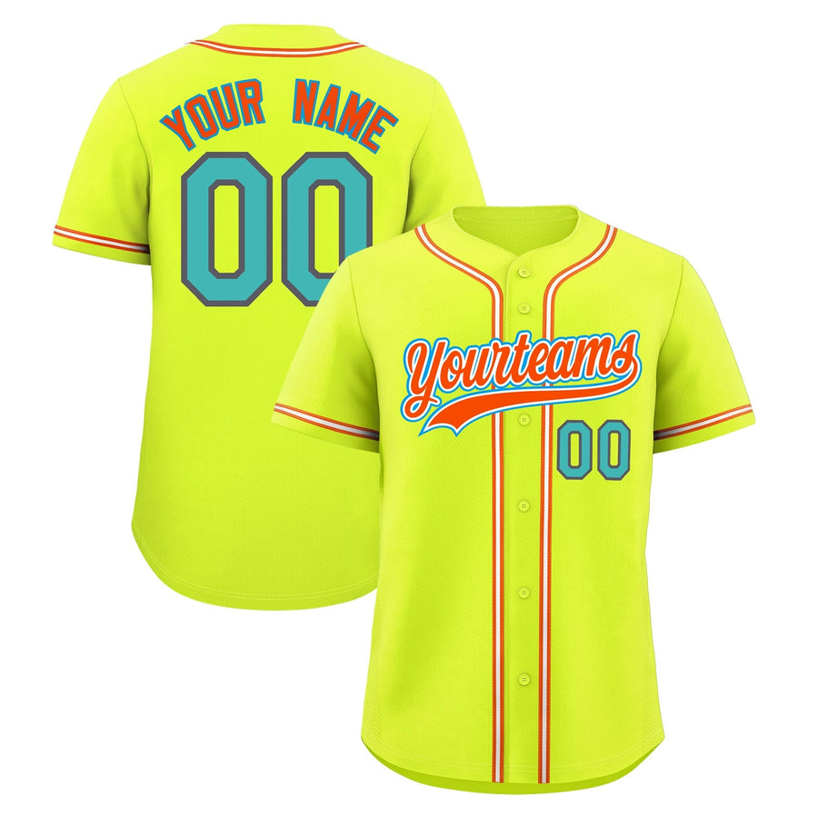Custom Fluorescent Green Baseball Jersey Classic Style Stitched Sports Uniform Personalized For Teams Lightweight | BuyFootballJersey