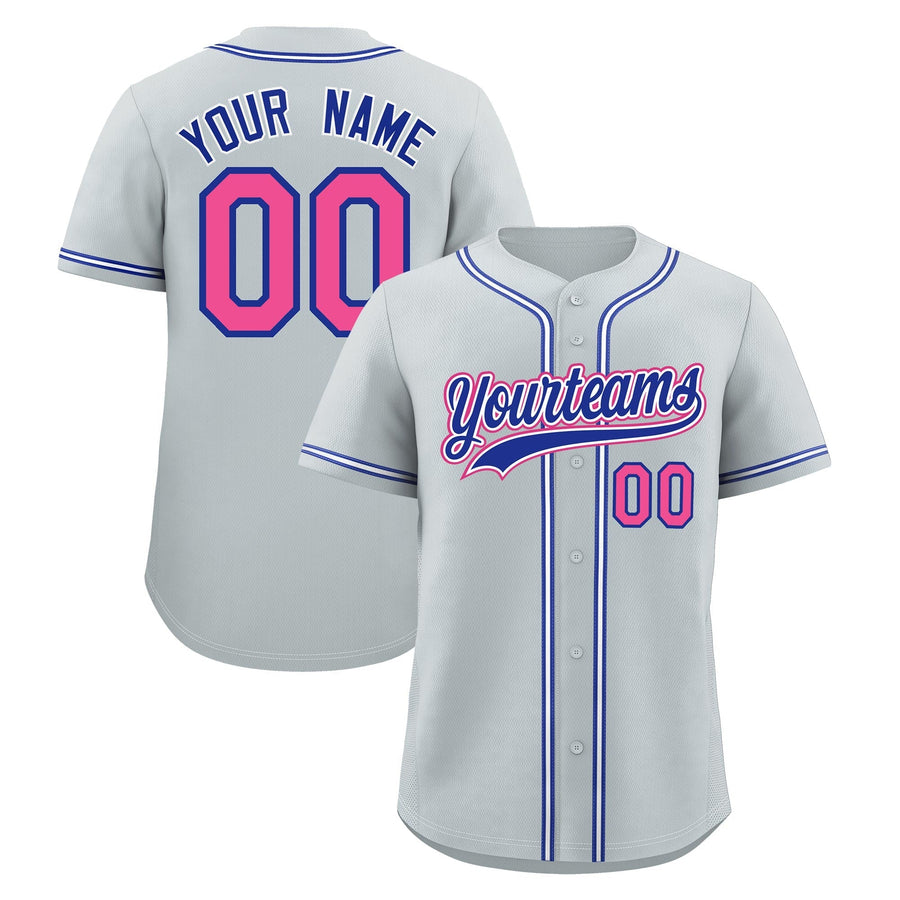 Custom Silver Baseball Jersey Classic Style Stitched Sports Uniform Personalized For Teams Lightweight | BuyFootballJersey