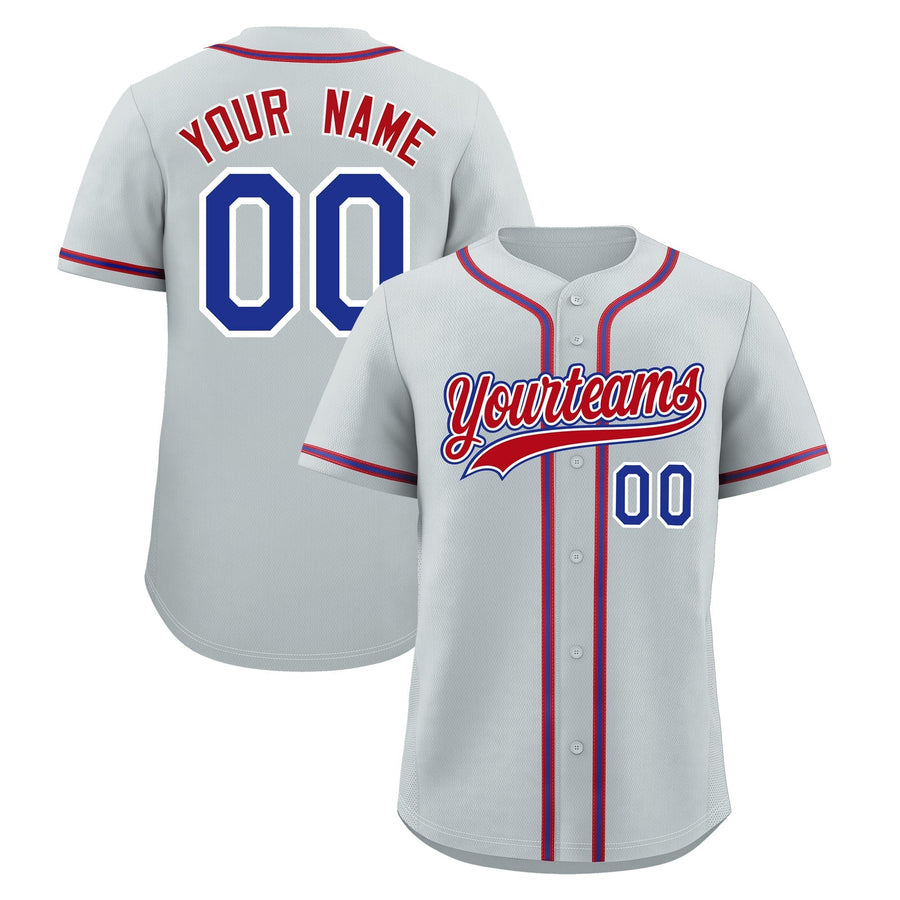 Custom Silver Baseball Jersey Classic Style Stitched Sports Uniform Personalized For Teams Quick Dry | BuyFootballJersey