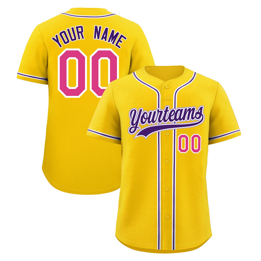 Custom Gold Baseball Jersey Classic Style Stitched Sports Uniform Personalized For Teams Lightweight | BuyFootballJersey