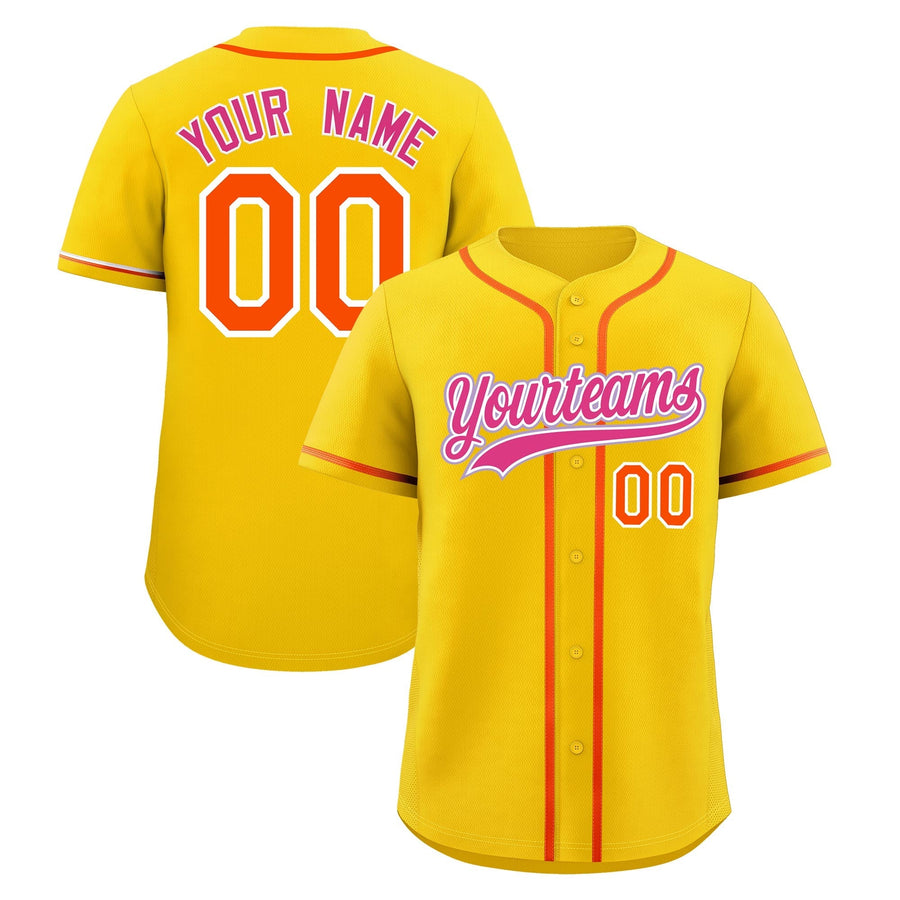 Custom Gold Baseball Jersey Classic Style Stitched Sports Uniform Personalized For Teams Quick Dry | BuyFootballJersey