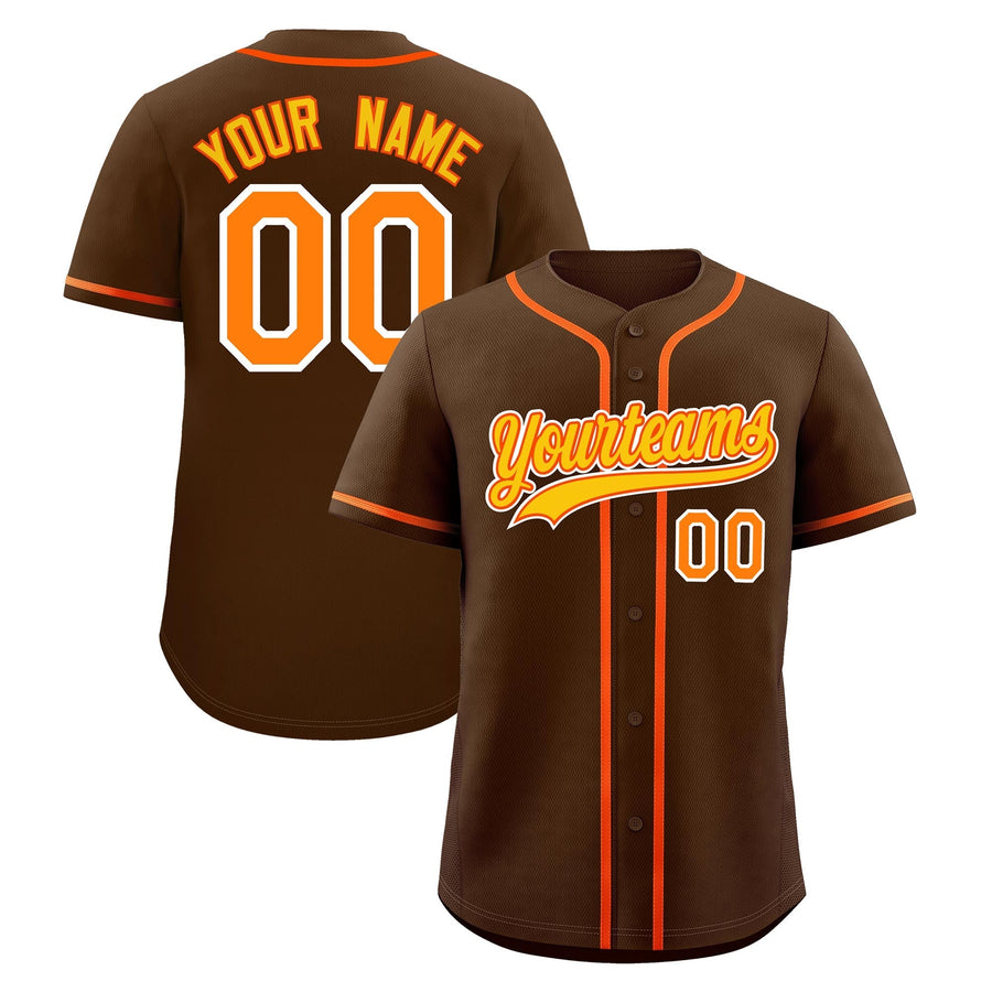 Custom Brown Baseball Jersey Classic Style Stitched Sports Uniform Personalized For Teams Lightweight | BuyFootballJersey
