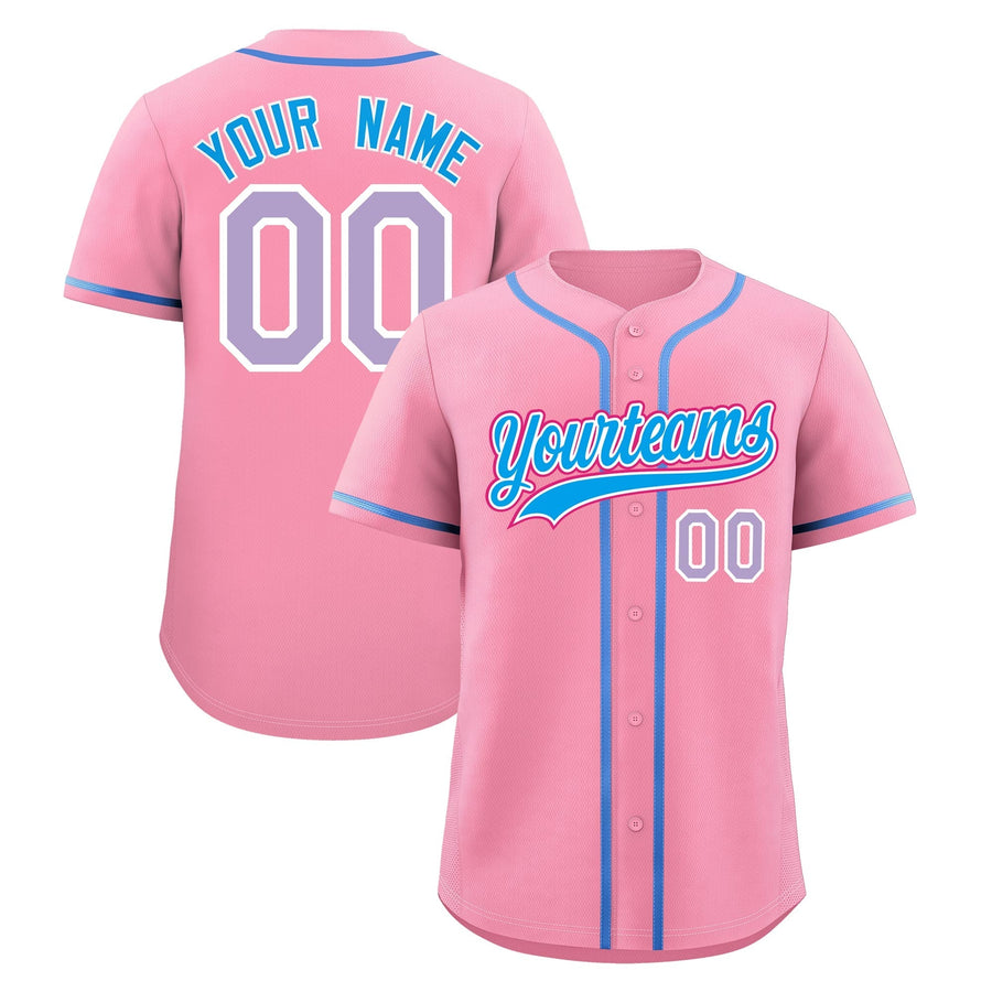 Custom Light Pink Baseball Jersey Classic Style Stitched Sports Uniform Personalized For Teams Quick Dry | BuyFootballJersey
