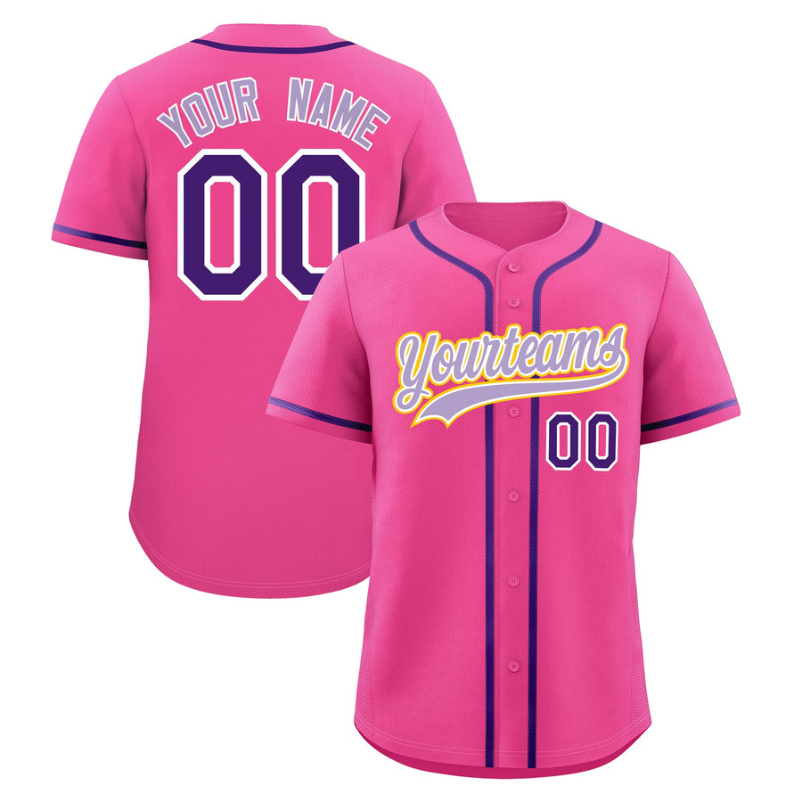 Custom Pink Baseball Jersey Classic Style Stitched Sports Uniform Personalized For Teams Quick Dry | BuyFootballJersey