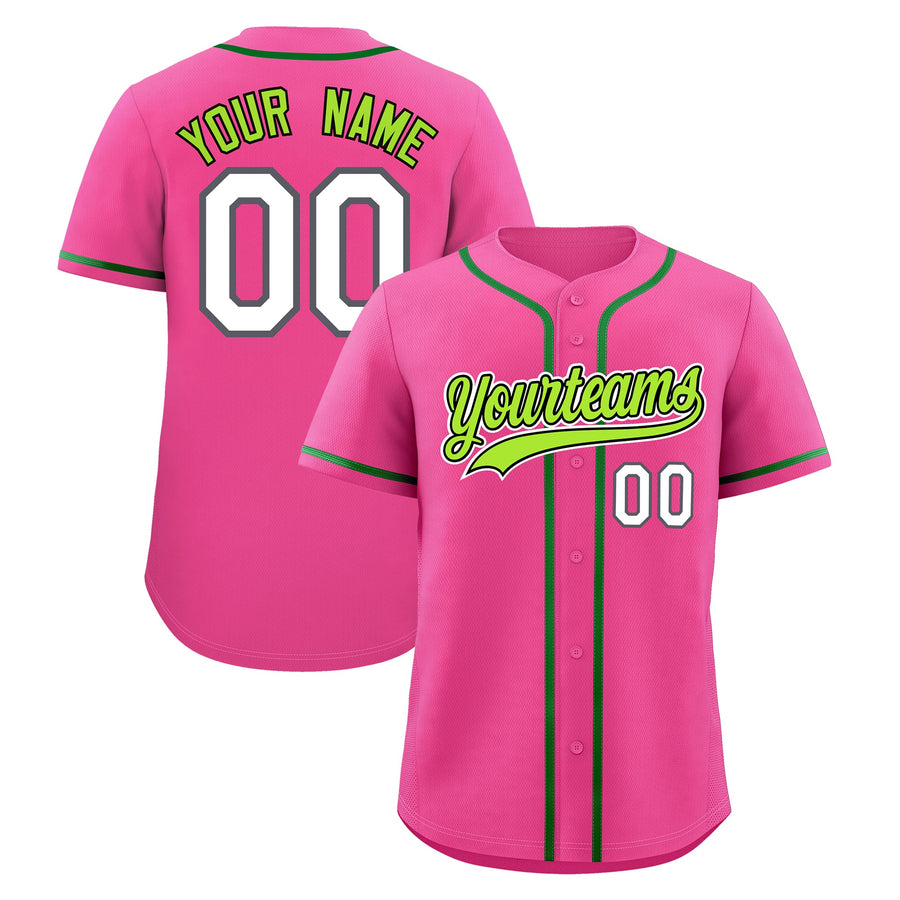 Custom Pink Baseball Jersey Classic Style Stitched Sports Uniform Personalized For Teams Quick Dry | BuyFootballJersey