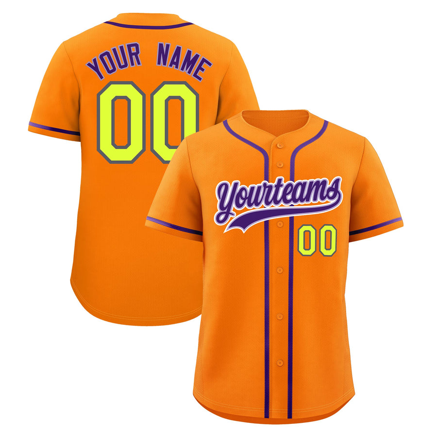 Custom Orange Baseball Jersey Classic Style Stitched Sports Uniform Personalized For Teams Quick Dry | BuyFootballJersey