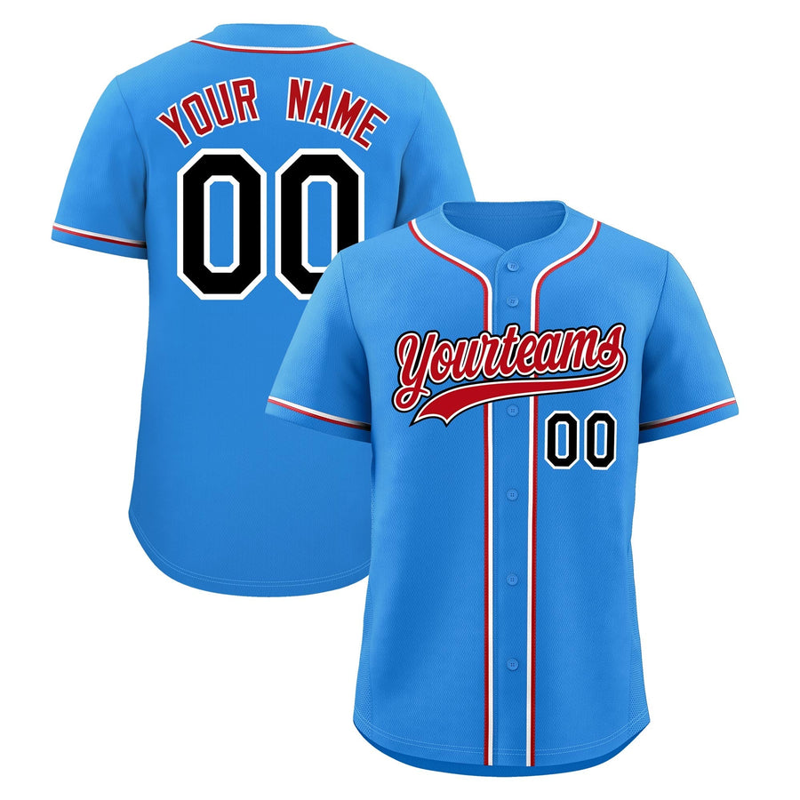 Custom Light Blue Baseball Jersey Classic Style Stitched Sports Uniform Personalized For Teams Quick Dry | BuyFootballJersey