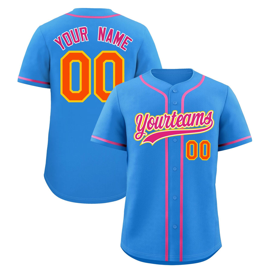 Custom Light Blue Baseball Jersey Classic Style Stitched Sports Uniform Personalized For Teams Lightweight | BuyFootballJersey
