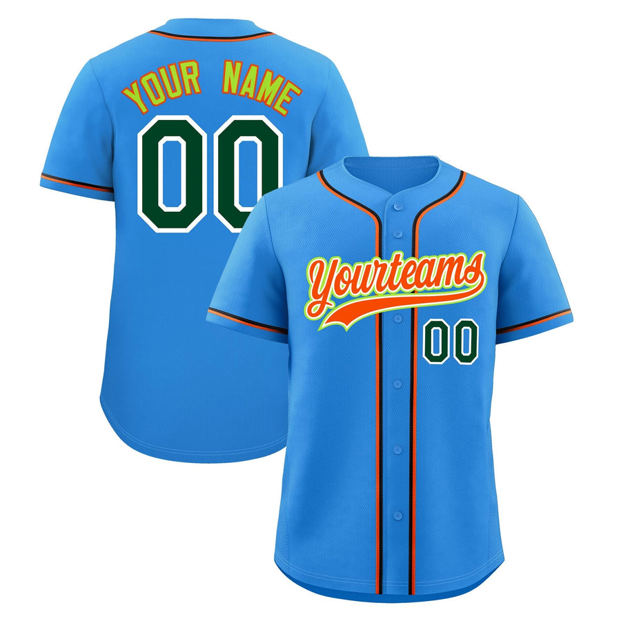 Custom Light Blue Baseball Jersey Classic Style Stitched Sports Uniform Personalized For Teams Quick Dry | BuyFootballJersey