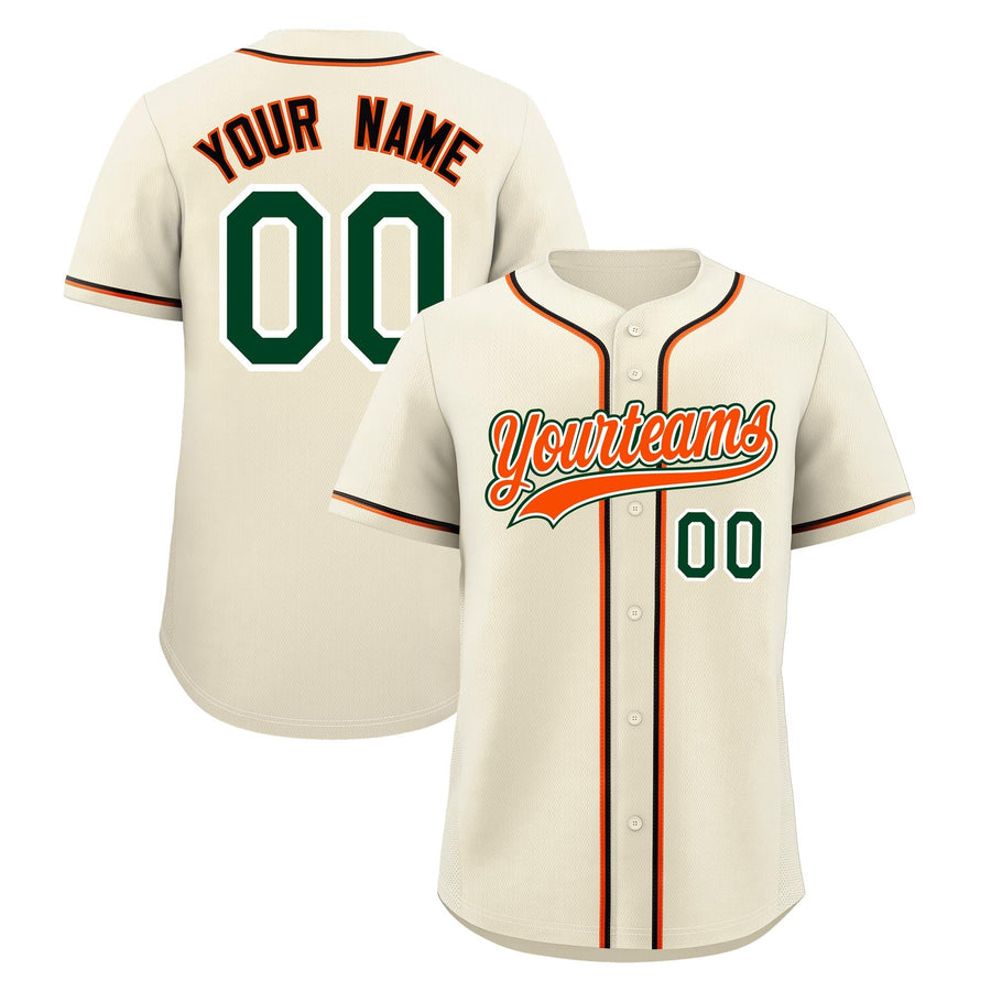 Custom Cream Baseball Jersey Classic Style Stitched Sports Uniform Personalized For Teams Lightweight | BuyFootballJersey