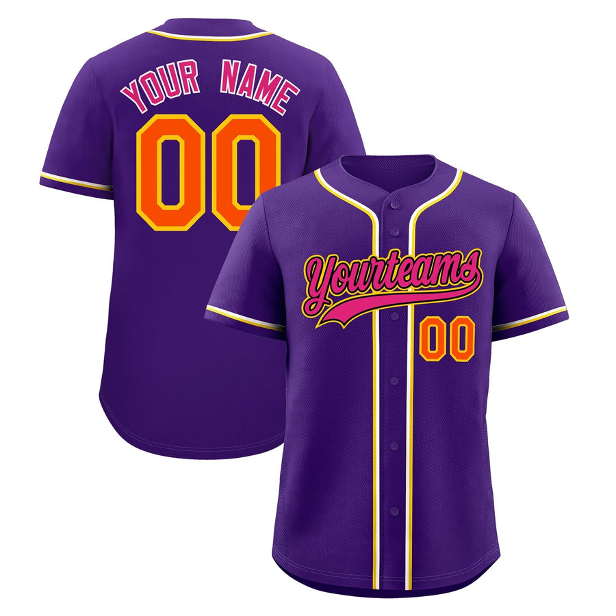 Custom Purple Baseball Jersey Classic Style Stitched Sports Uniform Personalized For Teams Quick Dry | BuyFootballJersey