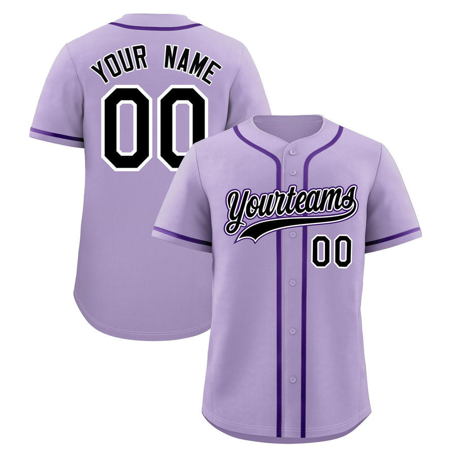 Custom Light Purple Baseball Jersey Classic Style Stitched Sports Uniform Personalized For Teams Quick Dry | BuyFootballJersey