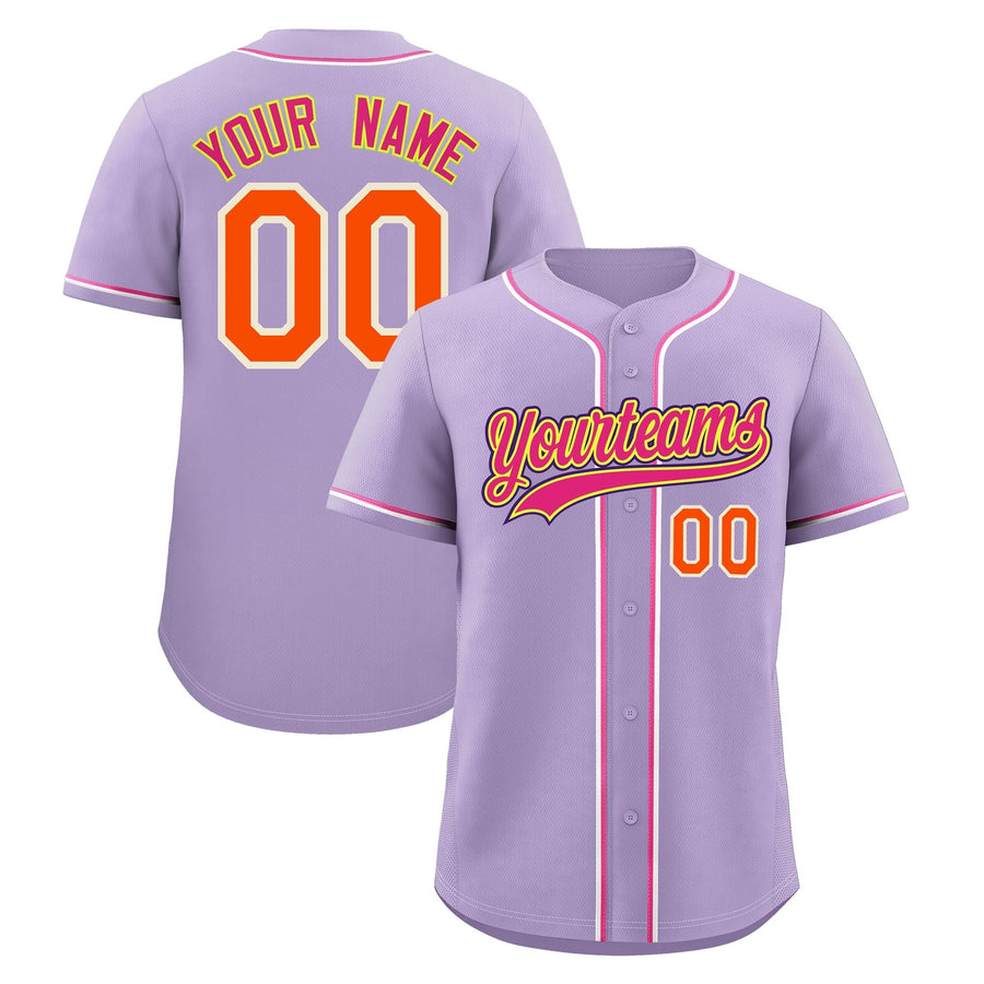 Custom Light Purple Baseball Jersey Classic Style Stitched Sports Uniform Personalized For Teams Lightweight | BuyFootballJersey