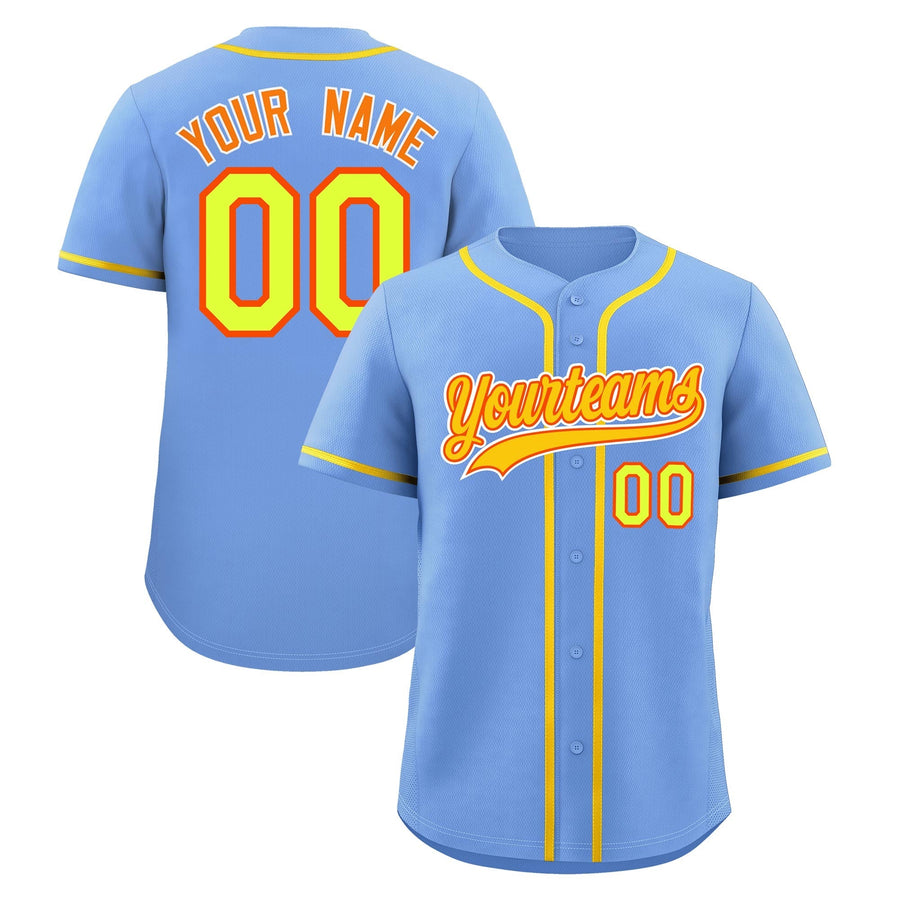 Custom Light Blue Baseball Jersey Classic Style Stitched Sports Uniform Personalized For Teams Quick Dry | BuyFootballJersey