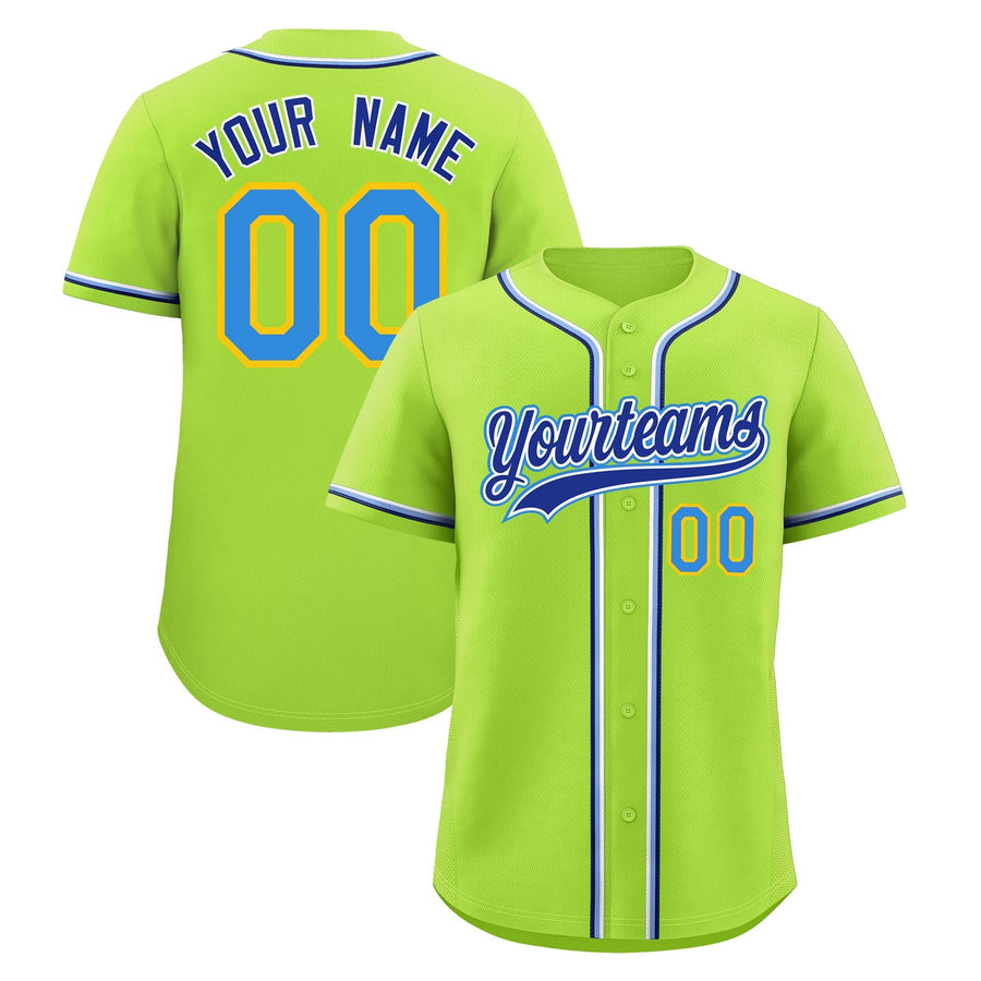 Custom Neon Green Baseball Jersey Classic Style Stitched Sports Uniform Personalized For Teams Quick Dry | BuyFootballJersey