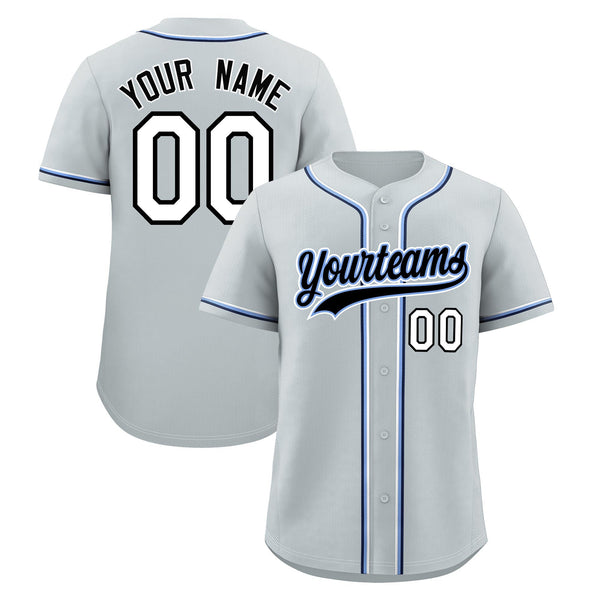 Custom Silver Baseball Jersey Classic Style Stitched Sports Uniform Personalized For Teams Quick Dry | BuyFootballJersey
