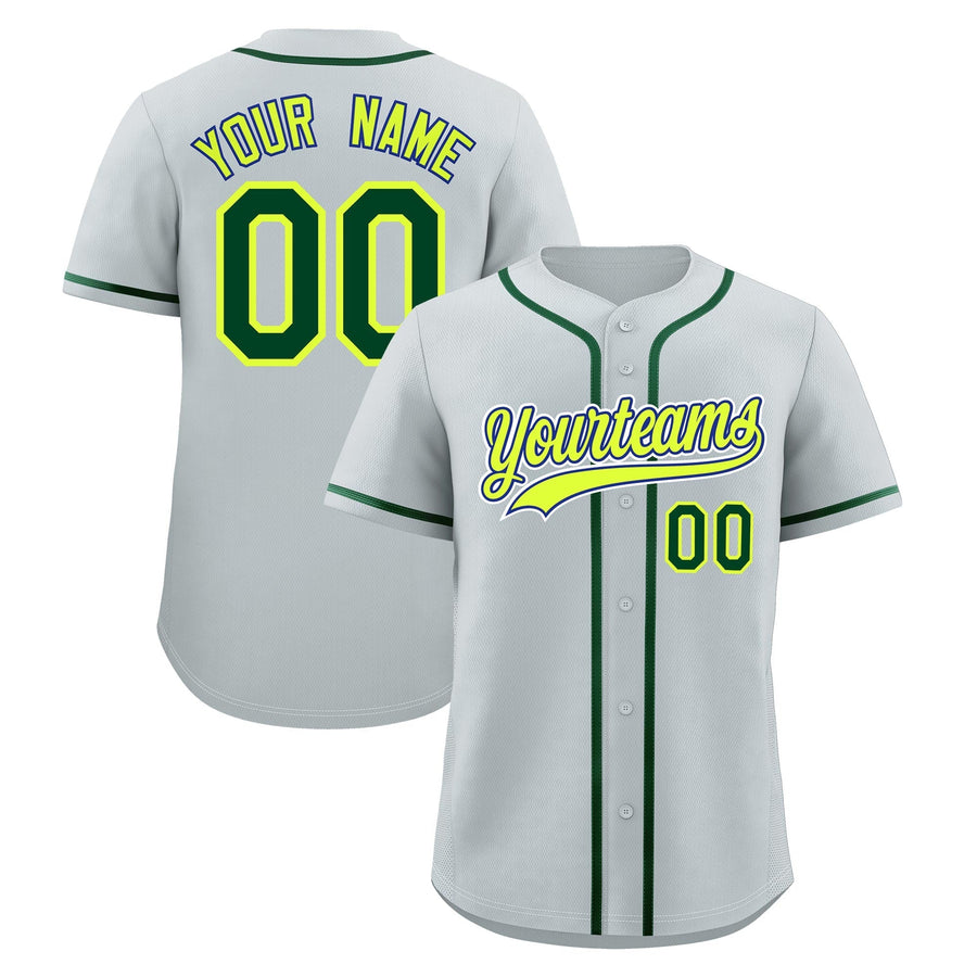 Custom Silver Baseball Jersey Classic Style Stitched Sports Uniform Personalized For Teams Lightweight | BuyFootballJersey