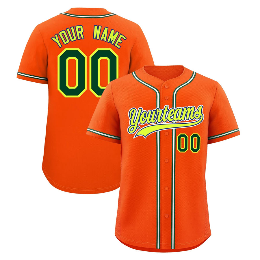 Custom Orange Baseball Jersey Classic Style Stitched Sports Uniform Personalized For Teams Quick Dry | BuyFootballJersey
