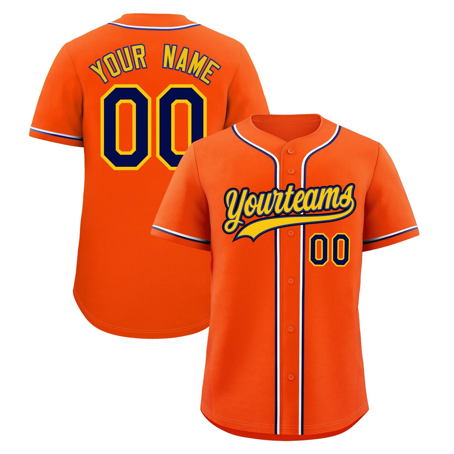 Custom Orange Baseball Jersey Classic Style Stitched Sports Uniform Personalized For Teams Quick Dry | BuyFootballJersey