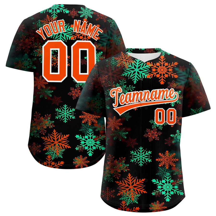 Custom Christmas Graffiti Pattern Baseball Jersey | BuyFootballJersey