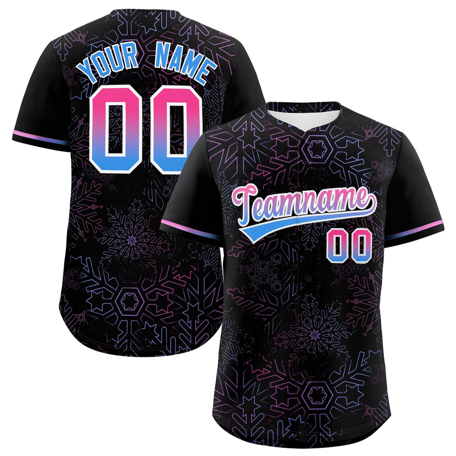 Custom Christmas Graffiti Pattern Baseball Jersey | BuyFootballJersey