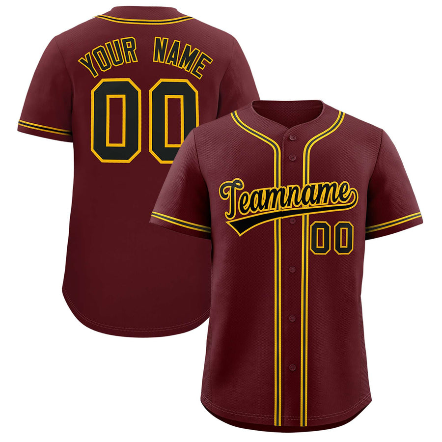 Custom Burgundy Classic Style Baseball Jersey | BuyFootballJersey
