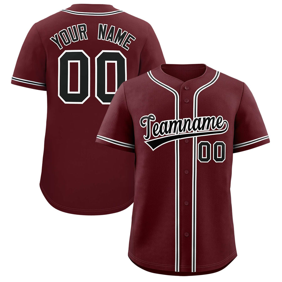 Custom Burgundy Classic Style Baseball Jersey | BuyFootballJersey